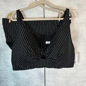 Swim by Cacique women’s two piece Bikini swimsuit black white Romantic plus size